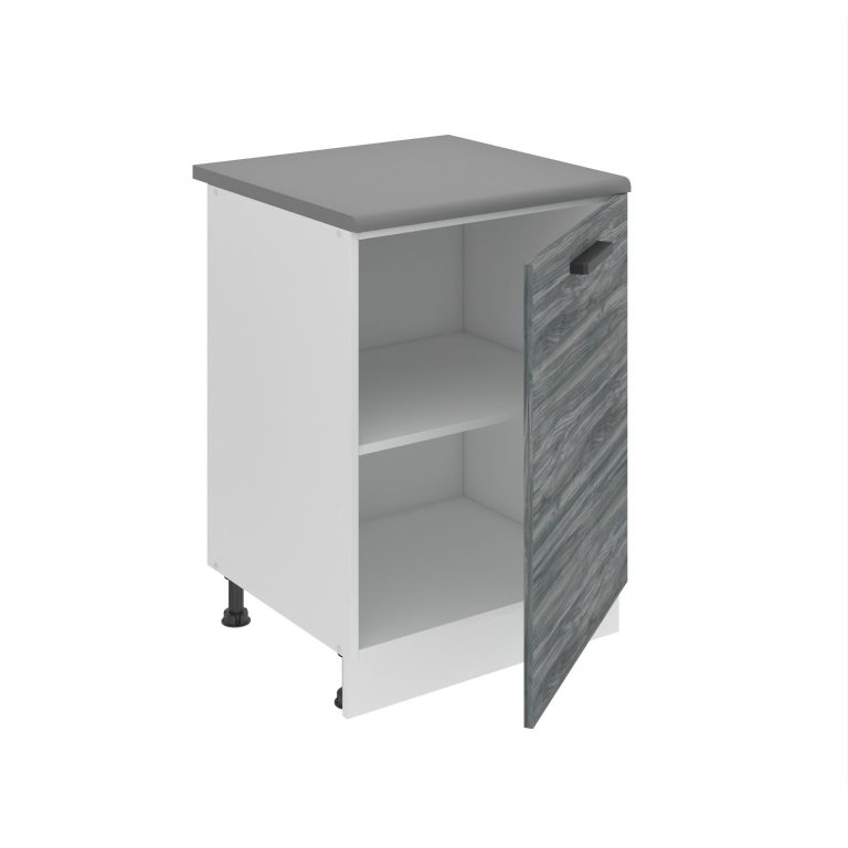 Belini Küchenschrank Premium Full Version Unterschrank 60 cm Grau Anthrazit Glamour Wood mit Arbeitsplatte Hersteller TOR SD60/0/WT/GW/B/B1/PP

