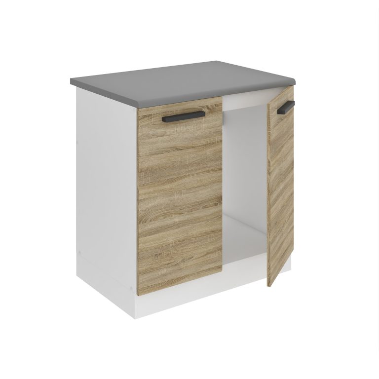 Belini Spülenschrank Premium Full Version Unterschrank 80 cm Sonoma-Eiche mit Arbeitsplatte Hersteller TOR SDZ80/0/WT/DS/B/B1/PP

