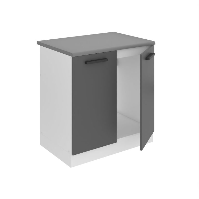 Belini Spülenschrank Premium Full Version Unterschrank 80 cm Mattgrau mit Arbeitsplatte Hersteller TOR SDZ80/0/WT/SR/B/B1/PP
