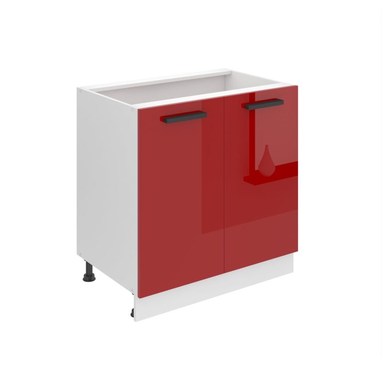 Belini Unterschrank Premium Full Version 80 cm Hochglanzrot ohne Arbeitsplatte Hersteller INF SD80/0/WT/R/0/B1/PP
