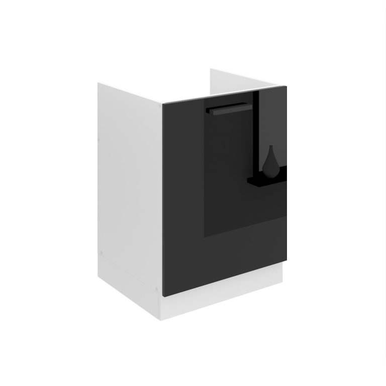 Belini Spülenschrank Premium Full Version 60 cm Hochglanzschwarz ohne Arbeitsplatte Hersteller INF SDZ60/0/WT/B/0/B1/PP
