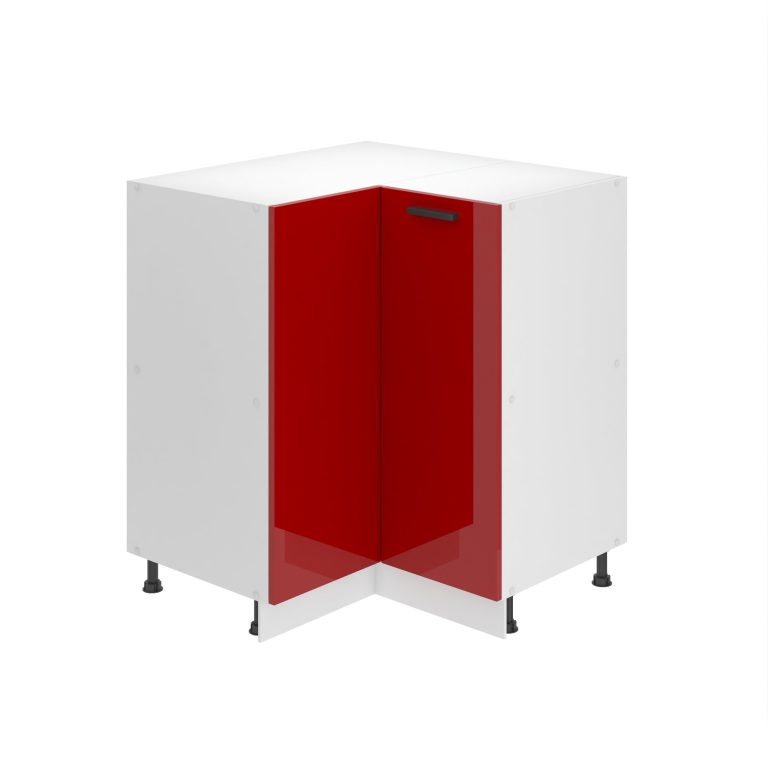 Belini Unterschrank Eckschrank Premium Full Version 90 cm Hochglanzrot ohne Arbeitsplatte Hersteller INF SNP90/0/WT/R/0/B1/PP
