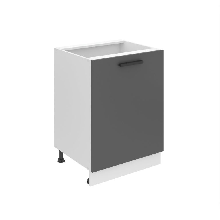 Belini Unterschrank Premium Full Version 60 cm Mattgrau ohne Arbeitsplatte Hersteller TOR SD60/0/WT/SR/0/B1/PP
