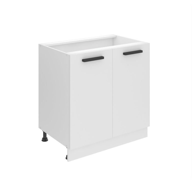 Belini Unterschrank Premium Full Version 80 cm Mattweiß ohne Arbeitsplatte Hersteller TOR SD80/0/WT/WT/0/B1/PP
