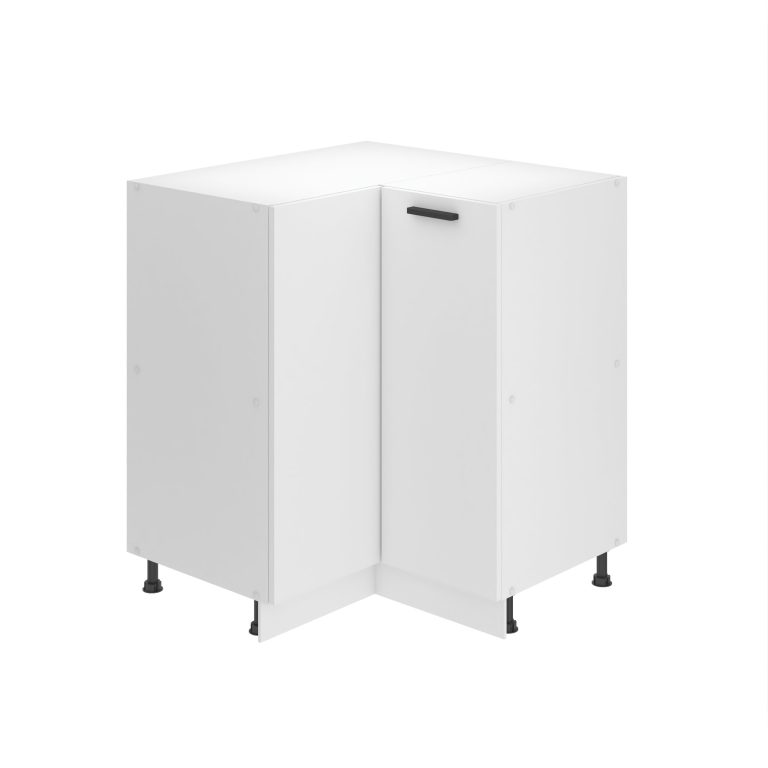 Belini Unterschrank Eckschrank Premium Full Version 90 cm Mattweiß ohne Arbeitsplatte Hersteller TOR SNP90/0/WT/WT/0/B1/PP
