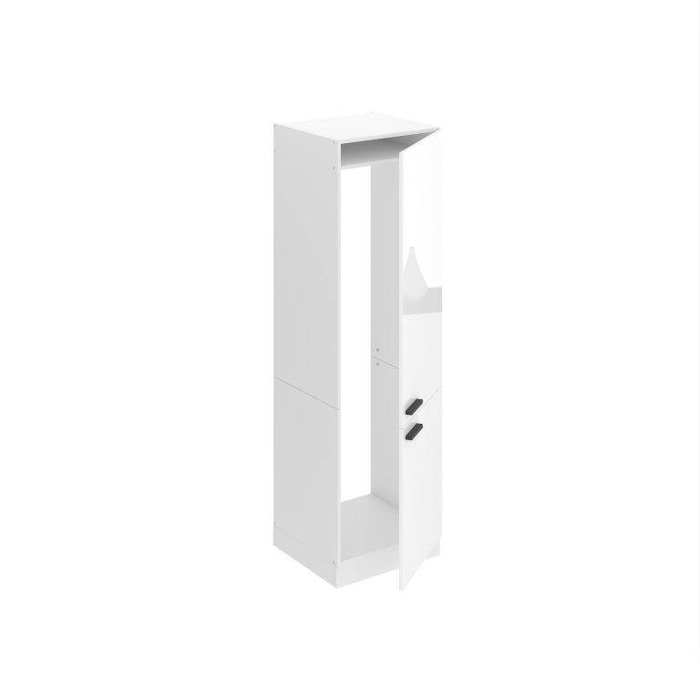 Belini Hoher Küchenschrank zur Einbau des Kühlschranks Premium Full Version 60 cm Hochglanzweiß Hersteller INF SSL60/0/WT/W/0/B1/PP
