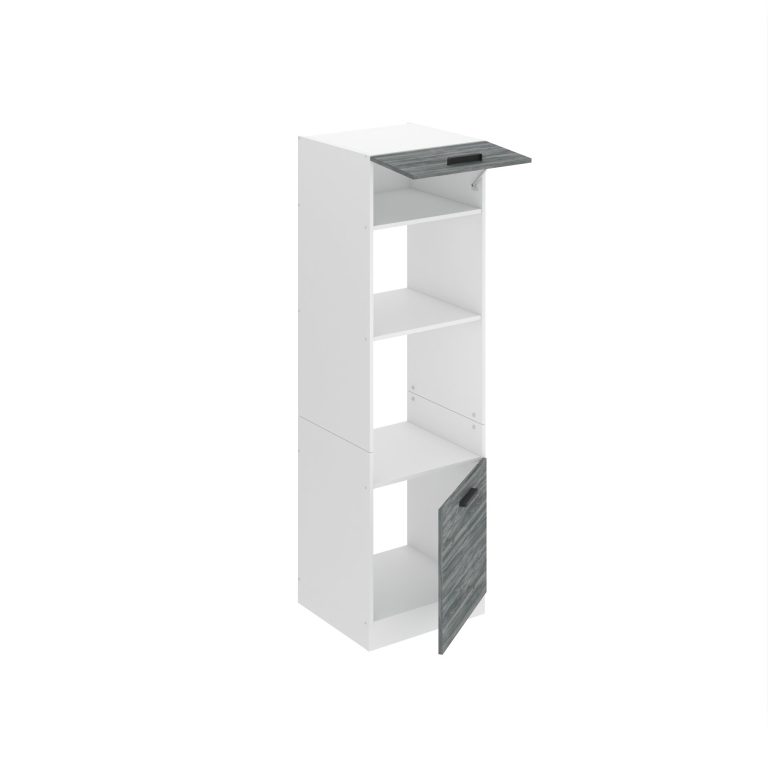 Belini Hoher Küchenschrank zur Einbau des Backofens Premium Full Version 60 cm Grau Anthrazit Glamour Wood Hersteller TOR SSP60/0/WT/GW/0/B1/PP

