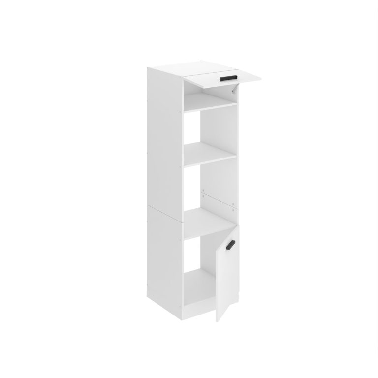 Belini Hoher Küchenschrank zur Einbau des Backofens Premium Full Version 60 cm Mattweiß Hersteller TOR SSP60/0/WT/WT/0/B1/PP

