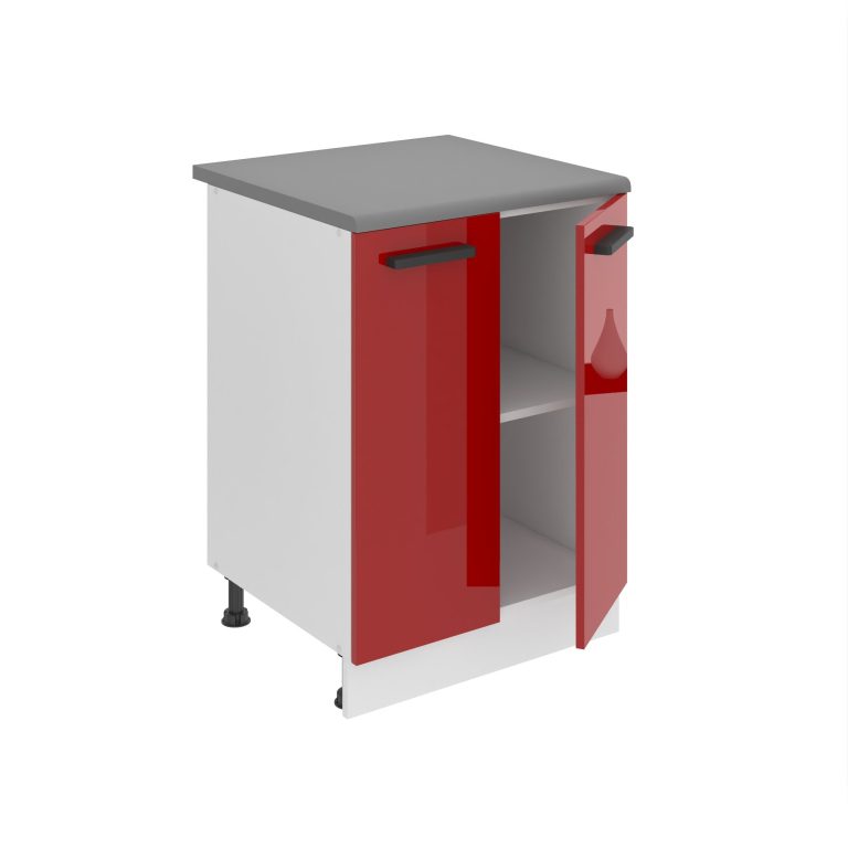 Belini Unterschrank Premium Full Version 60 cm Hochglanzrot ohne Arbeitsplatte Hersteller INF SD2-60/0/WT/R/0/B1/PP
