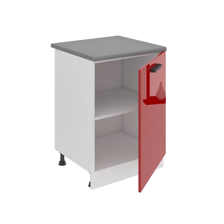 Belini Unterschrank Premium Full Version 60 cm Hochglanzrot ohne Arbeitsplatte Hersteller INF SD60/0/WT/R/0/B1/PP
