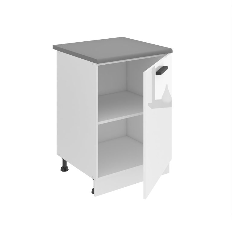 Belini Unterschrank Premium Full Version 60 cm Hochglanzweiß ohne Arbeitsplatte Hersteller INF SD60/0/WT/W/0/B1/PP
