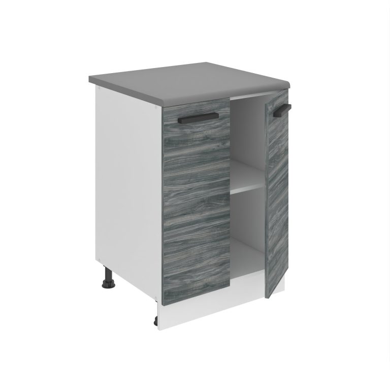 Belini Unterschrank Premium Full Version 60 cm Grau Anthrazit Glamour Wood ohne Arbeitsplatte Hersteller TOR SD2-60/0/WT/GW/0/B1/PP
