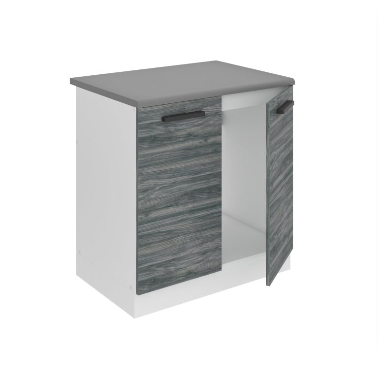Belini Spülenschrank Premium Full Version 80 cm Grau Anthrazit Glamour Wood ohne Arbeitsplatte Hersteller TOR SDZ80/0/WT/GW/0/B1/PP
