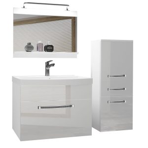  Badezimmermöbel Belini Premium Full Version Hochglanzweiß + Waschbecken + Spiegel + LED-Beleuchtung Glamour 24 Hersteller