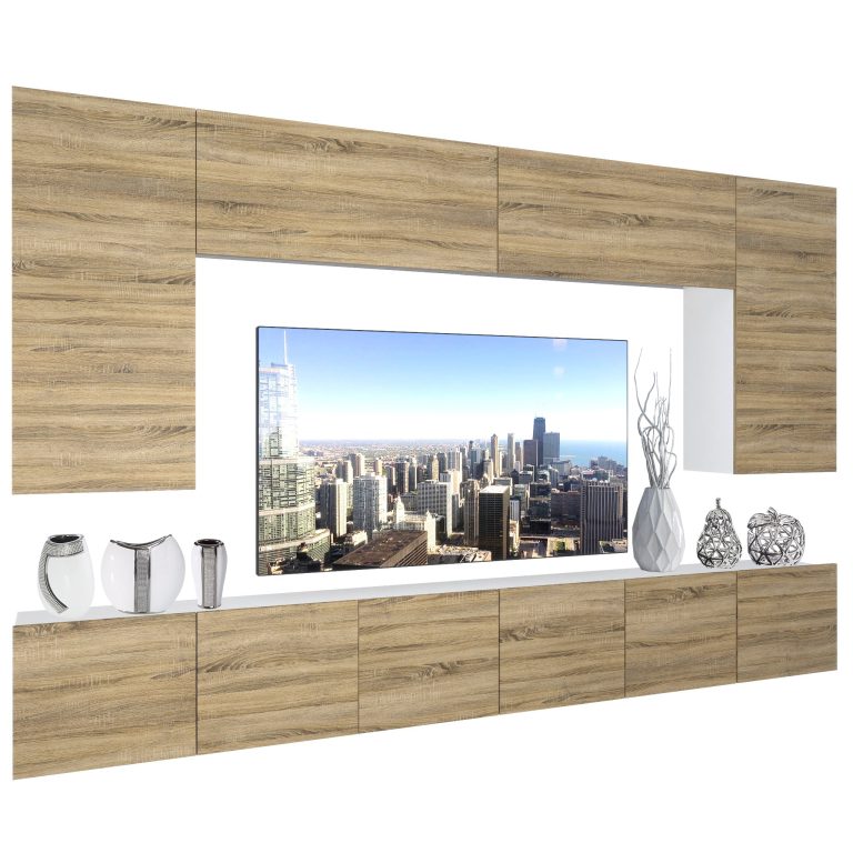 Wohnwand Belini Premium Full Version Sonoma Eiche + LED-Beleuchtung Nexum 34 Hersteller NEX 2/0/W/DS/0/0/PP