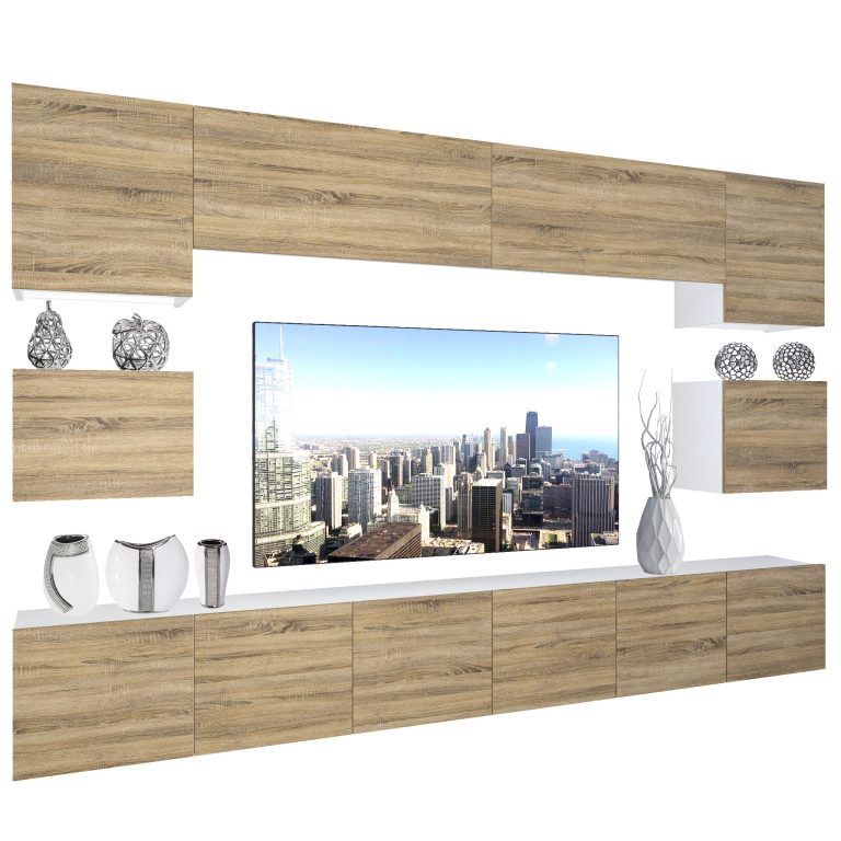 Wohnwand Belini Premium Full Version Sonoma Eiche + LED-Beleuchtung Nexum 50 Hersteller NEX 3/0/W/DS/0/0/PP