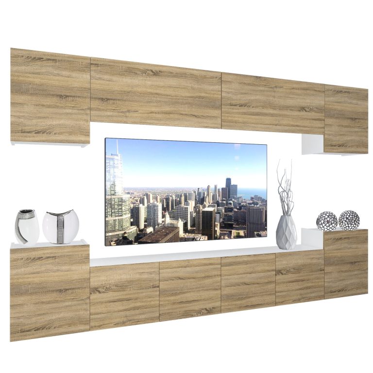 Wohnwand Belini Premium Full Version Sonoma Eiche + LED-Beleuchtung Nexum 72 Hersteller NEX 4/0/W/DS/0/0/PP