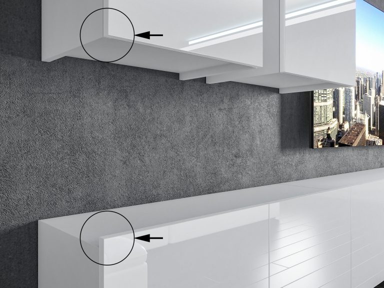 Kommode Belini Premium Full Version Wotan-Eiche / Hochglanzweiß + LED-Beleuchtung 6 Hersteller NEX KOM1/1/W/DWW/0/0
