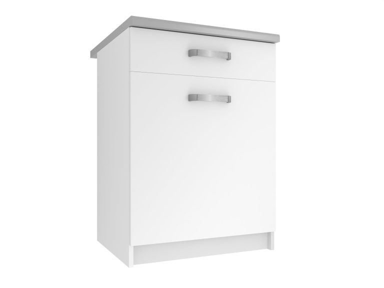 Belini Küchenunterschrank mit Schubladen 60 cm weiß matt mit Arbeitsplatte Hersteller TOR SDSZ1-60/0/WT/WT/0/U