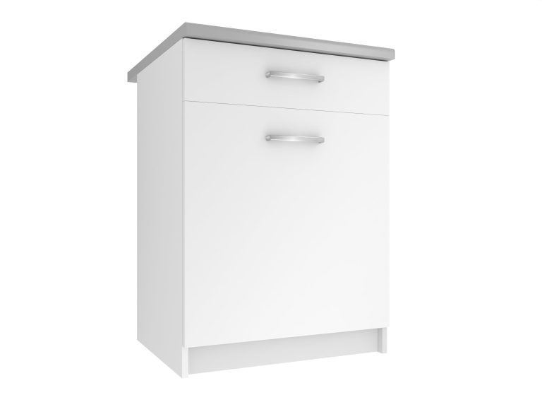 Belini Küchenunterschrank mit Schubladen 60 cm weiß matt mit Arbeitsplatte Hersteller TOR SDSZ1-60/0/WT/WT/0/E