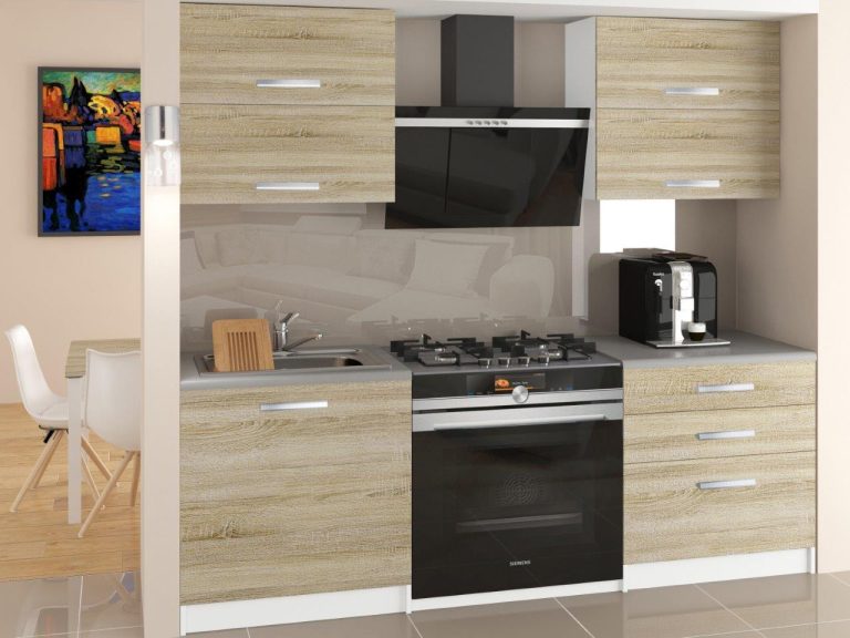 Küchenzeile Belini 120 cm Eiche Sonoma mit Arbeitsplatte Eleganta Hersteller TOR ELEGANTA/2/WT/DS/0/T