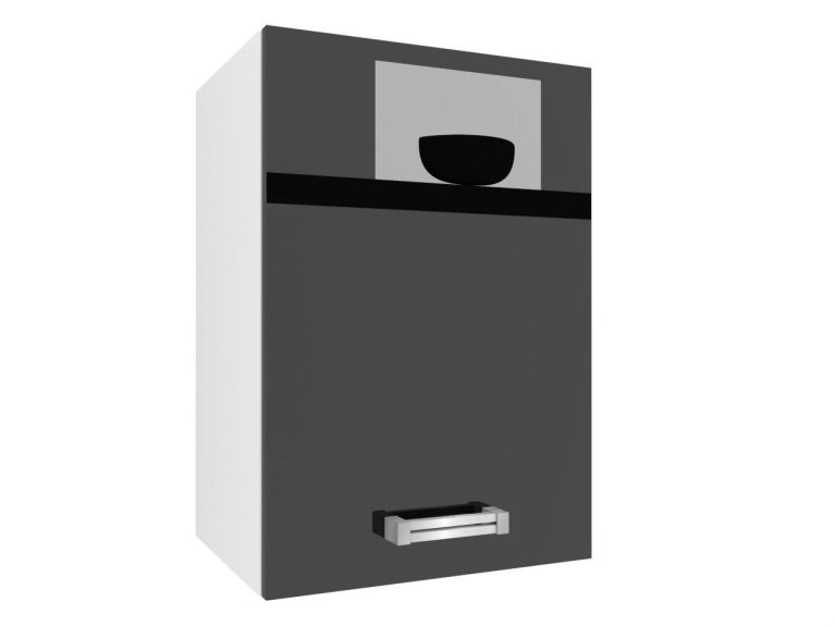 Küchenschrank Belini oben 40 cm schwarz glänzend Hersteller INF SG40/1/WT/B/0/D