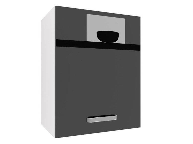 Küchenschrank Belini oben 45 cm schwarz glänzend Hersteller INF SG45/1/WT/B/0/F