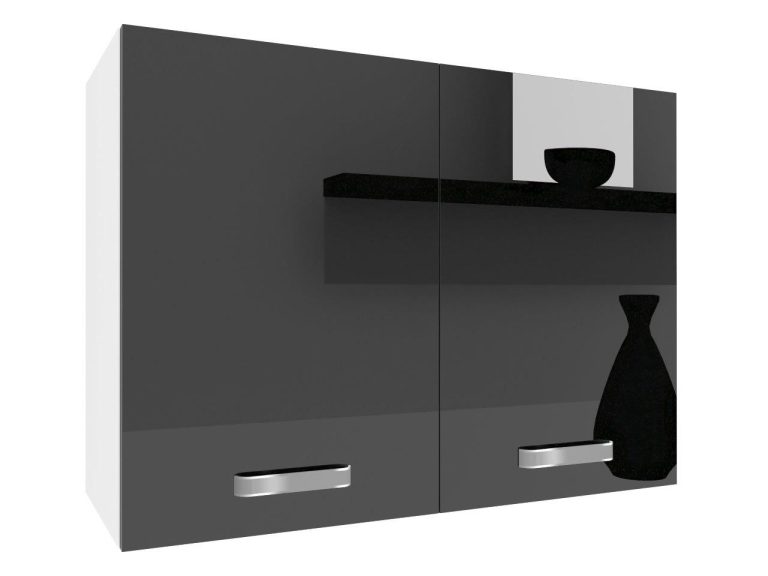 Küchenschrank Belini oben 80 cm schwarz glänzend Hersteller INF SG80/1/WT/B/0/F