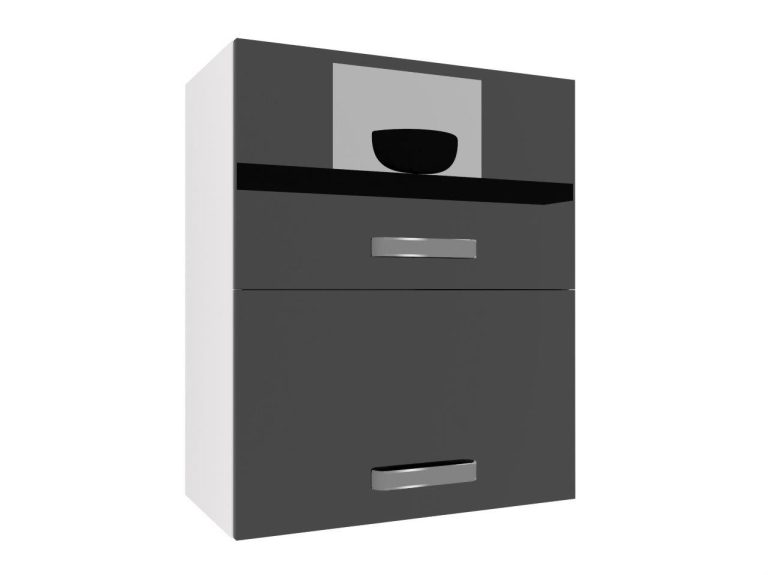 Küchenschrank Belini oben 60 cm schwarz glänzend Hersteller INF SGP2-60/1/WT/B/0/F
