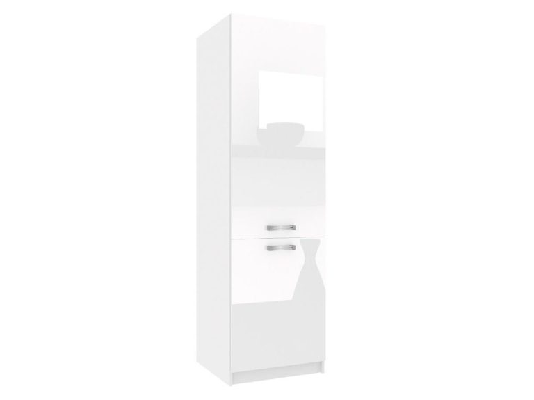 Belini Hochschrank für Einbaukühlschrank 60 cm weiß glänzend Hersteller INF SSL60/0/WT/B/0/D