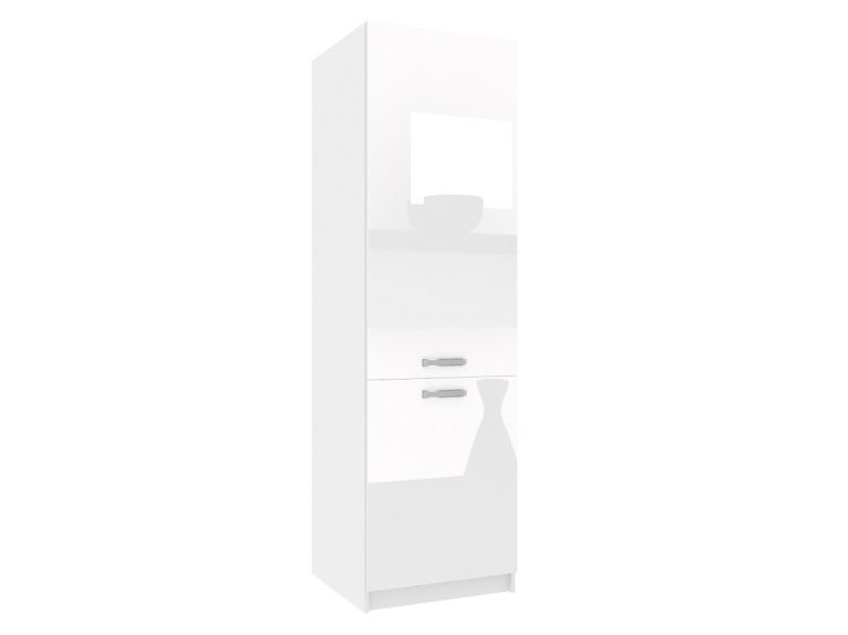 Belini Hochschrank für Einbaukühlschrank 60 cm weiß glänzend Hersteller INF SSL60/0/WT/W/0/F