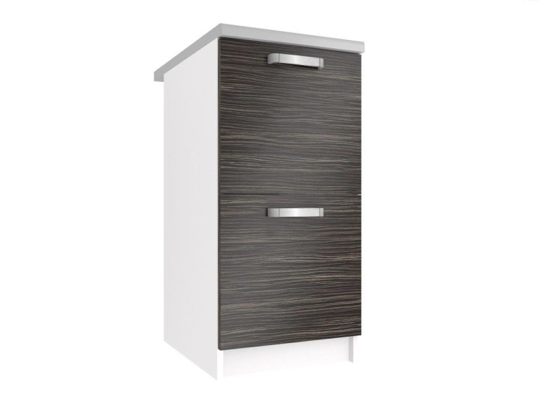 Belini Unterschrank 40 cm Königliches Ebenholz mit Arbeitsplatte INF SD2-40/0/WT/HK/0/U
