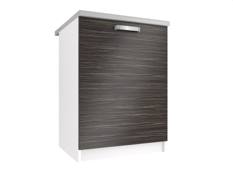 Belini Unterschrank 60 cm Königliches Ebenholz mit Arbeitsplatte INF SD60/0/WT/HK/0/U