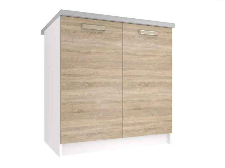 Belini Unterschrank 80 cm Sonoma-Eiche mit Arbeitsplatte TOR SD80/0/WT/DS/0/F