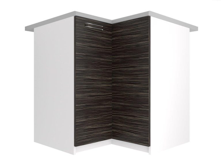 Küchenschrank Belini untere Ecke 90 cm königliches Ebenholz mit Arbeitsplatte Hersteller TOR SNP90/2/WT/HK/0/F