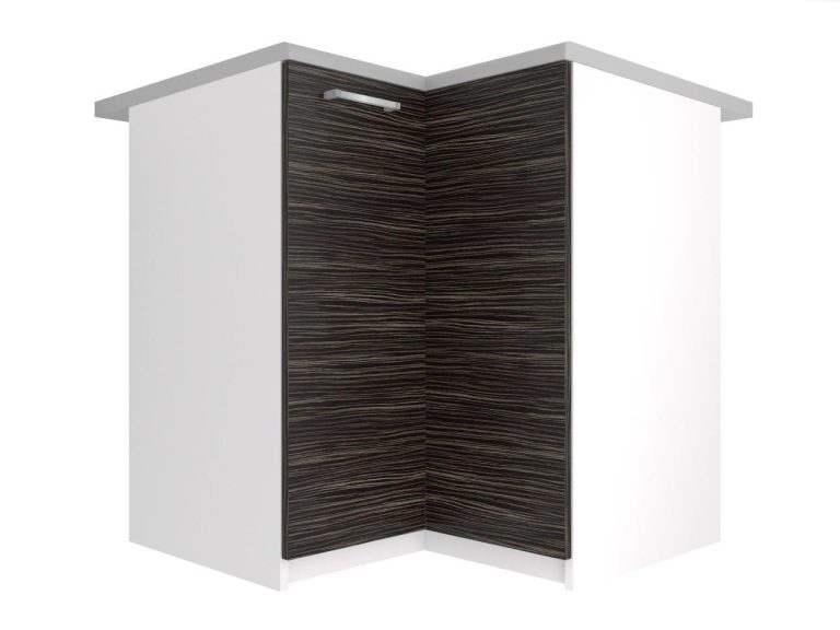 Küchenschrank Belini untere Ecke 90 cm königliches Ebenholz mit Arbeitsplatte Hersteller TOR SNP90/2/WT/HK/0/P