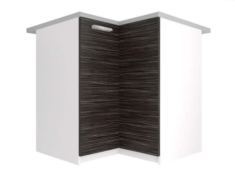 Küchenschrank Belini untere Ecke 90 cm königliches Ebenholz mit Arbeitsplatte Hersteller TOR SNP90/2/WT/HK/0/T
