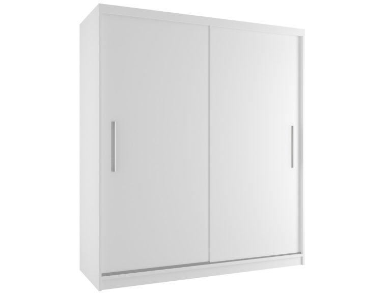 Kleiderschrank 158 cm Belini weiß matt mit Schiebetüren Hersteller SI SZP3/3/W/W/0/AL
