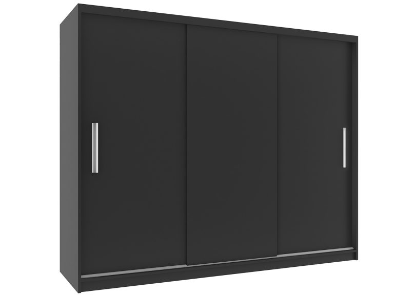 Kleiderschrank mit Schiebetüren 232 cm schwarz Ebenholz dunkel Hersteller SI SZP4/2/1B/3B/0/AL