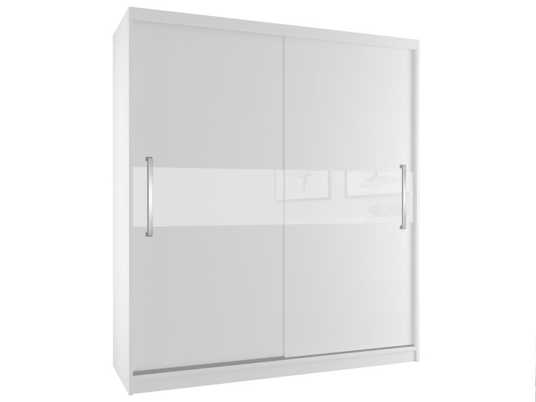 Kleiderschrank 133 cm Belini weiß matt mit Schiebetüren Hersteller SI SZP2/2/W/W/W/UU