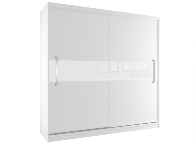 Kleiderschrank mit Schiebetüren 200 cm weiß matt Hersteller SI SZP1/2/W/W/UU
