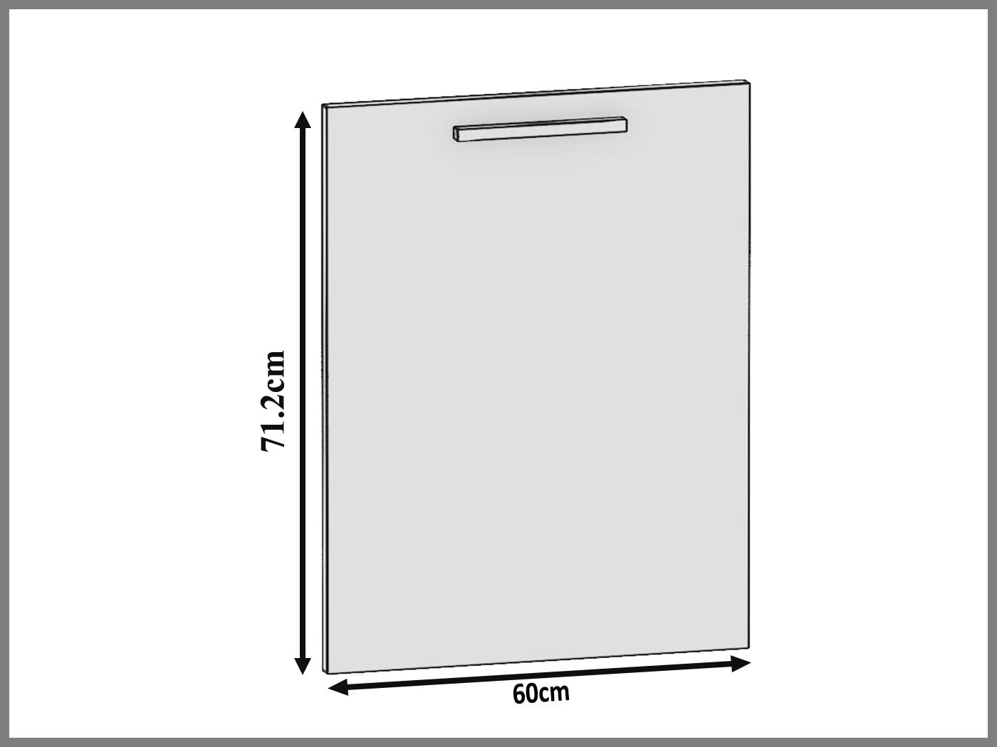 Belini vollintegrierte Frontblende für Geschirrspüler 60 cm königliches Ebenholz Hersteller TOR PZ60/1/WT/HK/0/U
