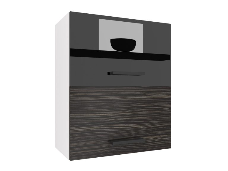 Küchenschrank Belini oben 60 cm schwarz glänzend / königliches Ebenholz Hersteller INF SGP2-60/1/WT/BHK/0/B1