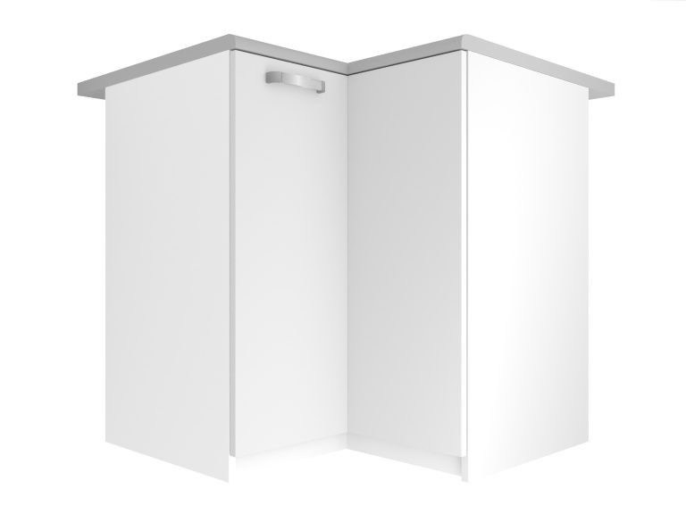 Küchenschrank Belini untere Ecke 90 cm weiß matt mit Arbeitsplatte Hersteller TOR SNP90/3/WT/WT/0/U