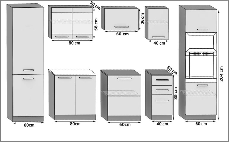 Küchenzeile Belini 300 cm weiß glänzend ohne Arbeitsplatte Syntka2 Hersteller INF SYNTKA2/5/WT/W/BB/B1