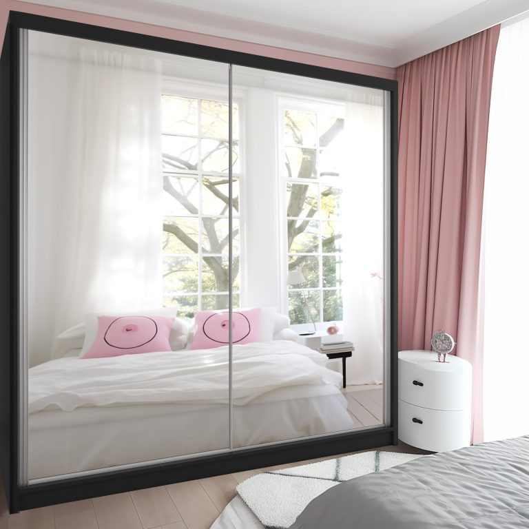 Kleiderschrank mit Schiebetüren 200 cm mit Spiegel Hersteller M SZP1/2/W/WI/L/HI