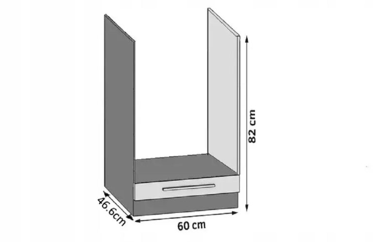Belini Unterschrank für Einbauherd 60 cm Weiß Hochglanz ohne Arbeitsplatte Hersteller INF SDP60/0/WT/W/0/B1
