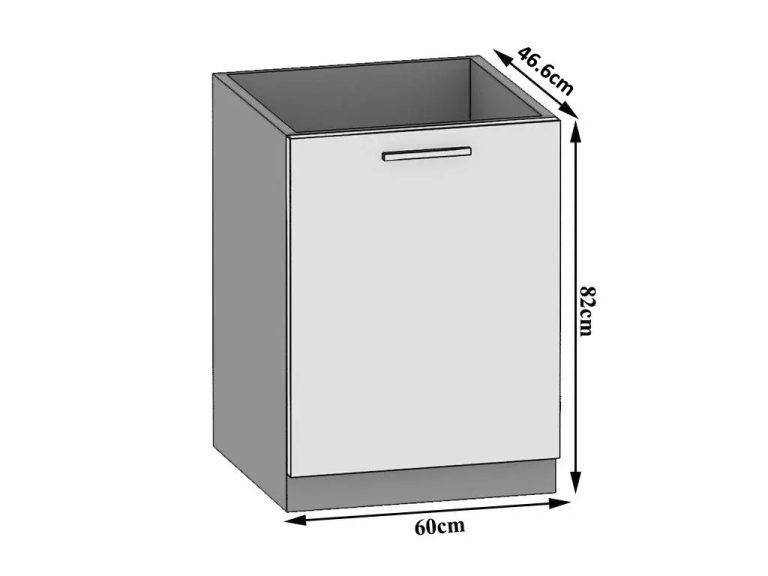 Belini Unterschrank für Spüle 60 cm Wotan Eiche ohne Arbeitsplatte Hersteller TOR SDZ60/0/WT/DW/0/B1
