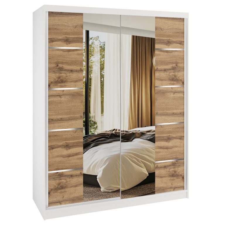 Kleiderschrank SERENITY Schiebeschrank 133 cm Eiche Wotan matt Hersteller ME SERENITY SZP6/0/W/DW/0/HIAL