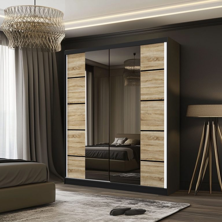 Kleiderschrank SERENITY Schiebeschrank 133 cm Eiche Sonoma matt Hersteller ME SERENITY SZP6/0/B/DS/0/HIAL